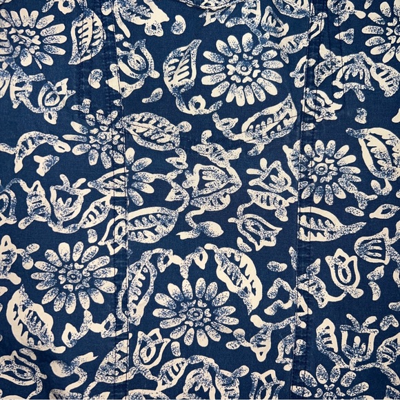 Russ Original Sport Company Women's Blue Floral Lightweight Blouse Top; L - Picture 3 of 4